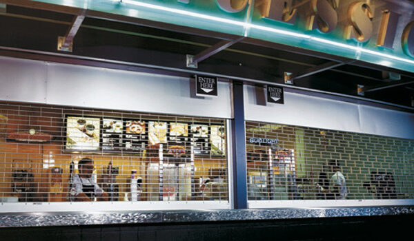 storefront grills, shutters